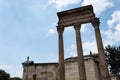 Three ancient pillars, old crypts and mausoleums located in Cementerio central